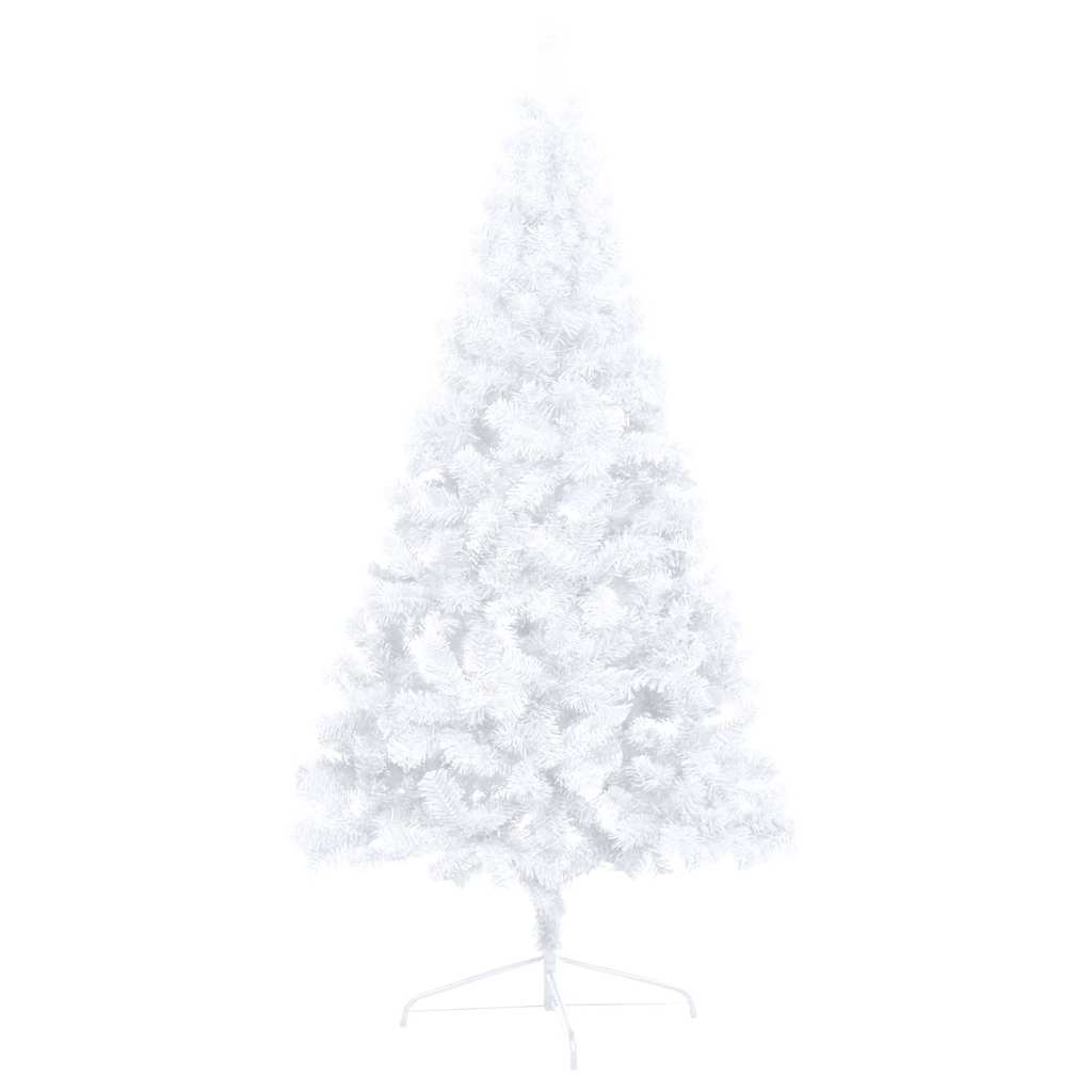 Artificial Half Pre-lit Christmas Tree with Ball Set White 210 cm