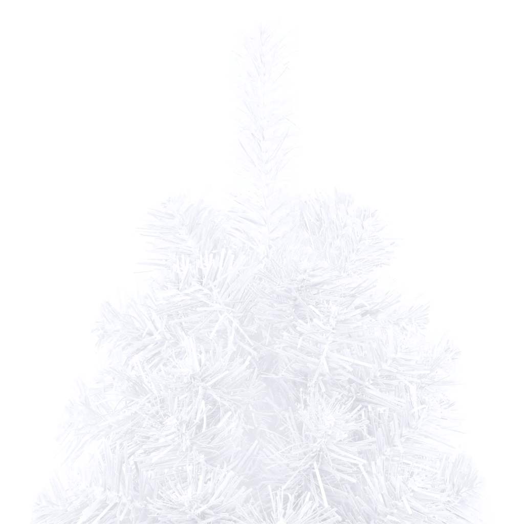 Artificial Half Pre-lit Christmas Tree with Ball Set White 210 cm