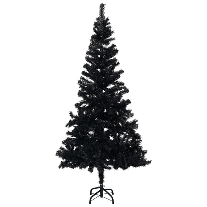 Artificial Pre-lit Christmas Tree with Ball Set Black 120 cm PVC