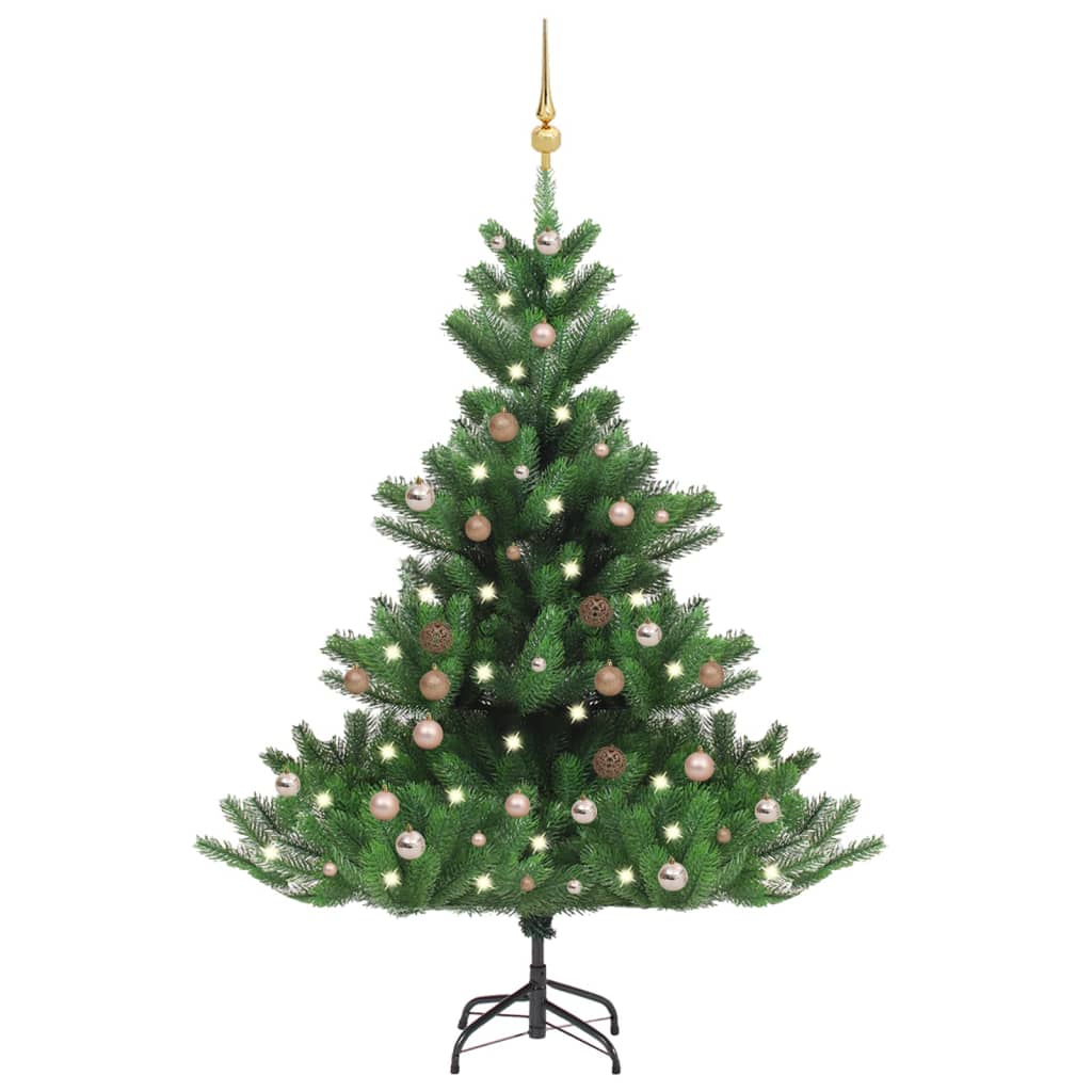 Nordmann Fir Artificial Christmas Tree LED&Ball Set Green 180cm