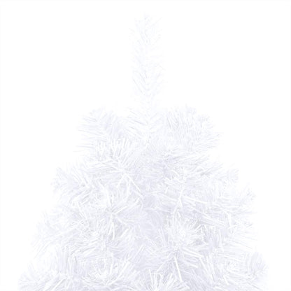 Artificial Half Pre-lit Christmas Tree with Ball Set White 240 cm