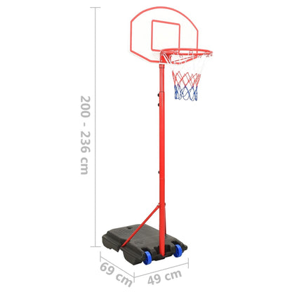 Portable Basketball Play Set Adjustable 200-236 cm