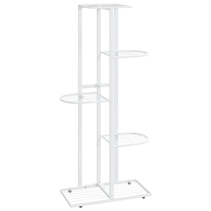 5-Floor Flower Stand 43x22x98 cm White Metal