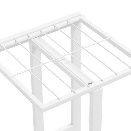 5-Floor Flower Stand 43x22x98 cm White Metal