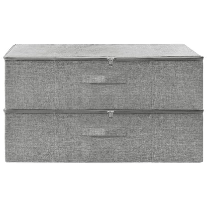 Storage Boxes 2 pcs Fabric 70x40x18 cm Grey