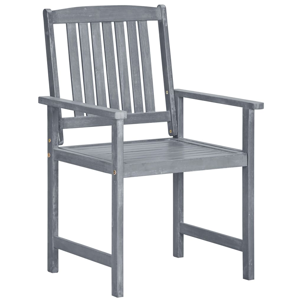 Garden Chairs 8 pcs Solid Acacia Wood Grey