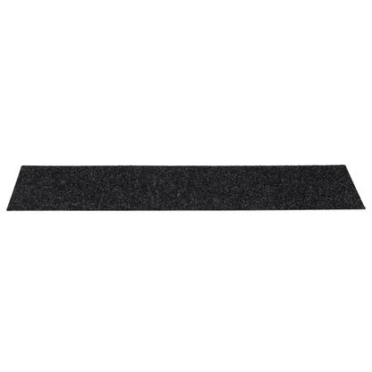 Self-adhesive Stair Mats Rectangular 15 pcs 76x20 cm Black