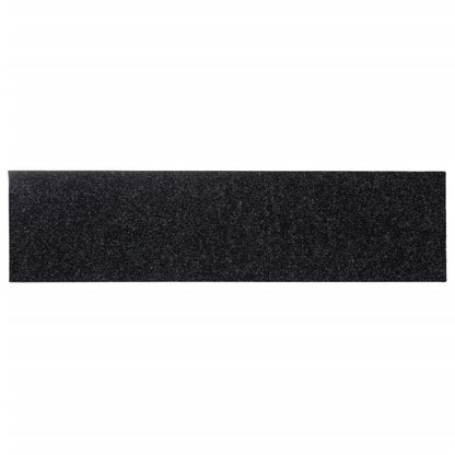 Self-adhesive Stair Mats Rectangular 15 pcs 76x20 cm Black