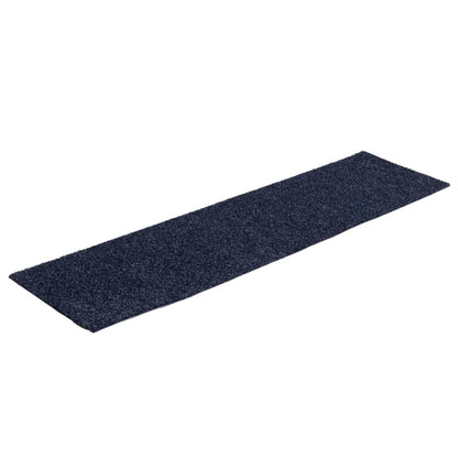 Self-adhesive Stair Mats Rectangular 15 pcs 76x20 cm Grey Blue