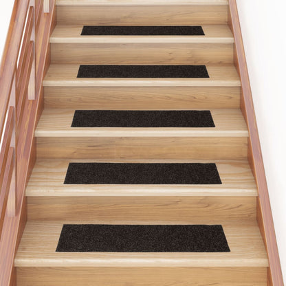 Self-adhesive Stair Mats Rectangular 15 pcs 76x20 cm Brown