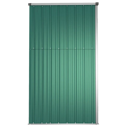 Garden Tool Shed Green 225x89x161 cm Galvanised Steel