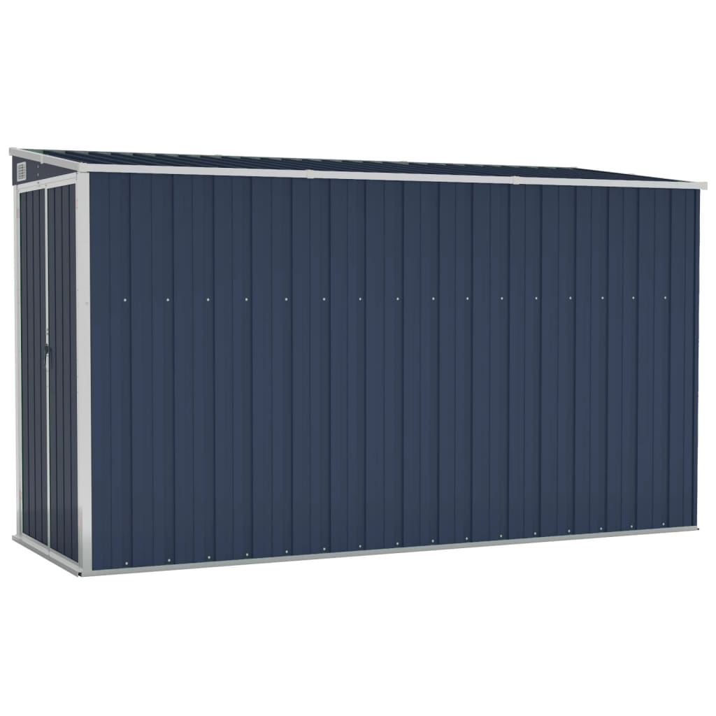 Wall-mounted Garden Shed Anthracite 118x288x178 cm Steel