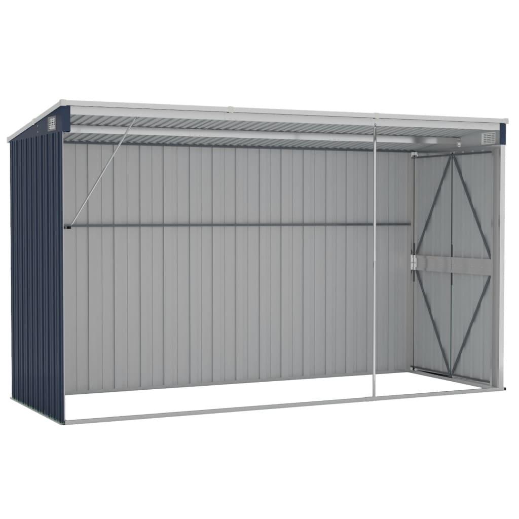 Wall-mounted Garden Shed Anthracite 118x288x178 cm Steel