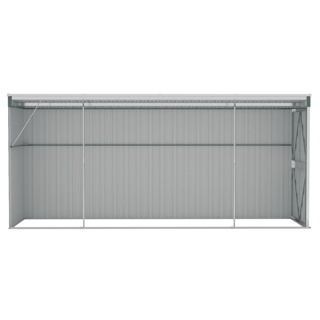 Wall-mounted Garden Shed Green 118x382x178 cm Galvanised Steel