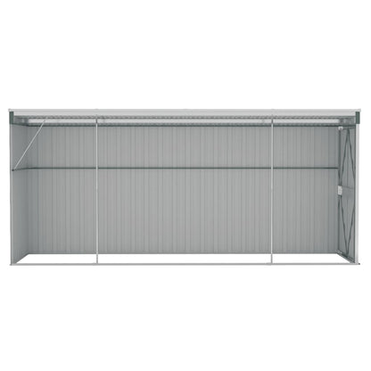 Wall-mounted Garden Shed Green 118x382x178 cm Galvanised Steel