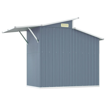 Garden Shed Grey 270x130x208.5 cm Galvanised Steel