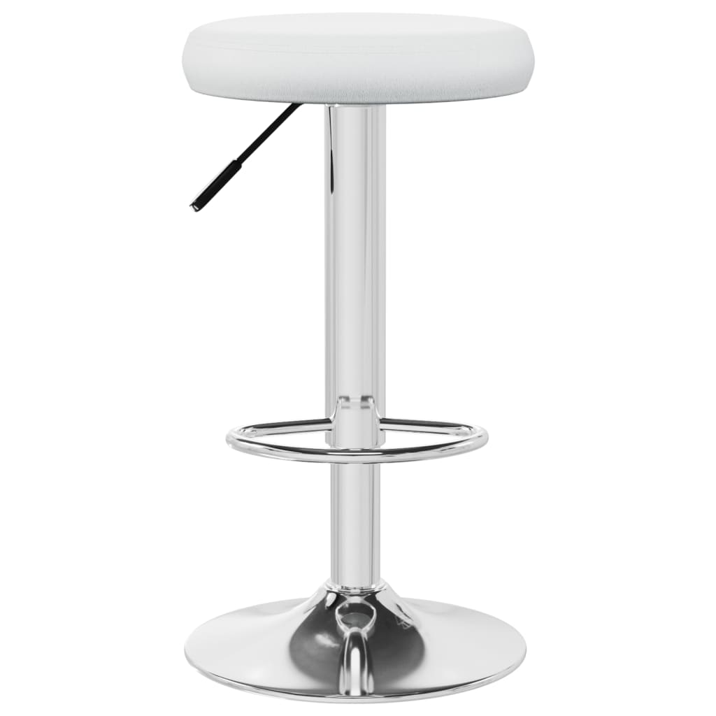 Bar Stools 2 pcs White Faux Leather