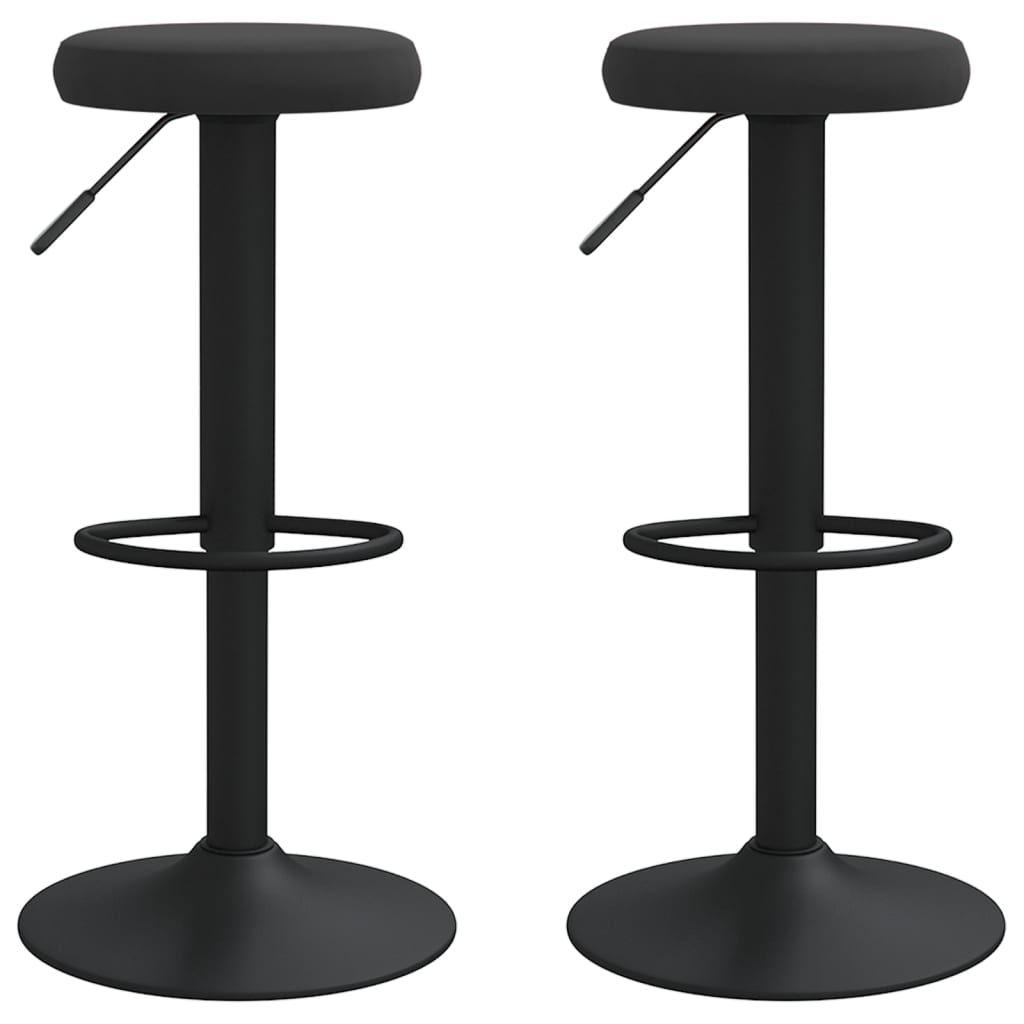 Bar Stools 2 pcs Black Velvet