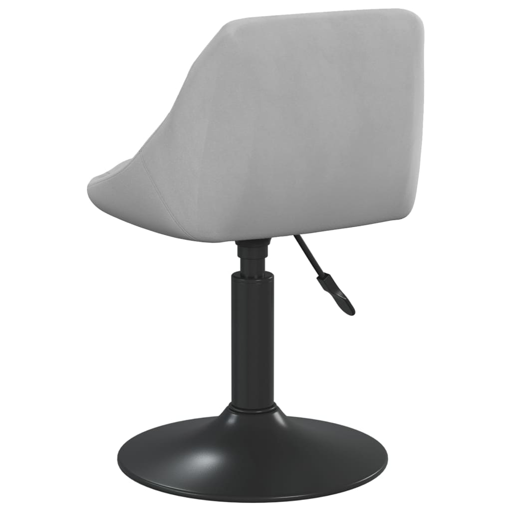 Swivel Dining Chairs 2 pcs Light Grey Velvet