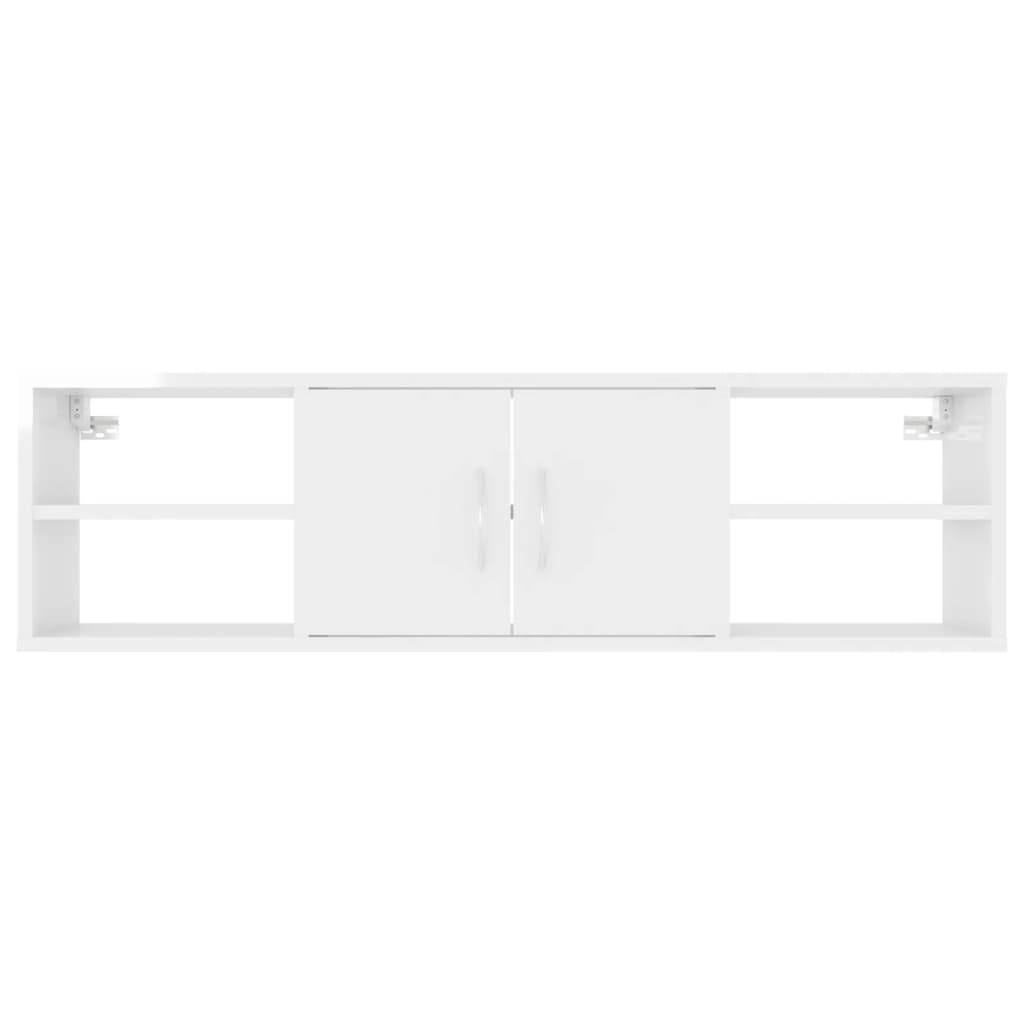 Wall Shelf High Gloss White 102x30x29 cm Engineered Wood