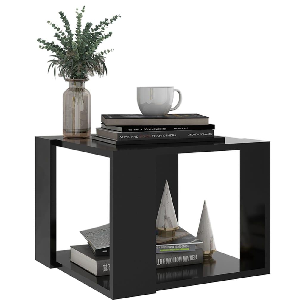 Coffee Table Black 40x40x30 cm Engineered Wood