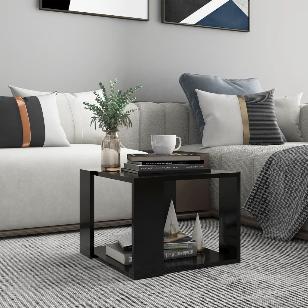 Coffee Table Black 40x40x30 cm Engineered Wood