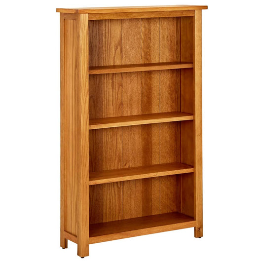 4-Tier Bookcase 70x22x110 cm Solid Oak Wood