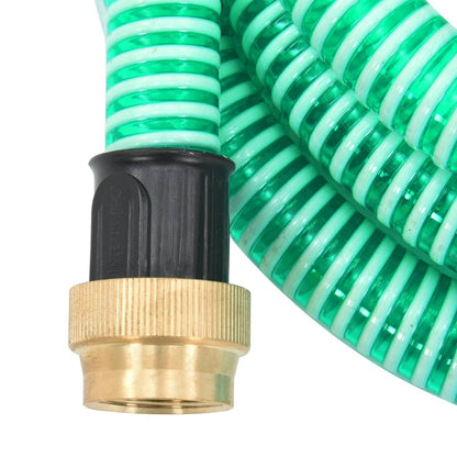 Suction Hose with Brass Connectors Green 1.1" 20 m PVC