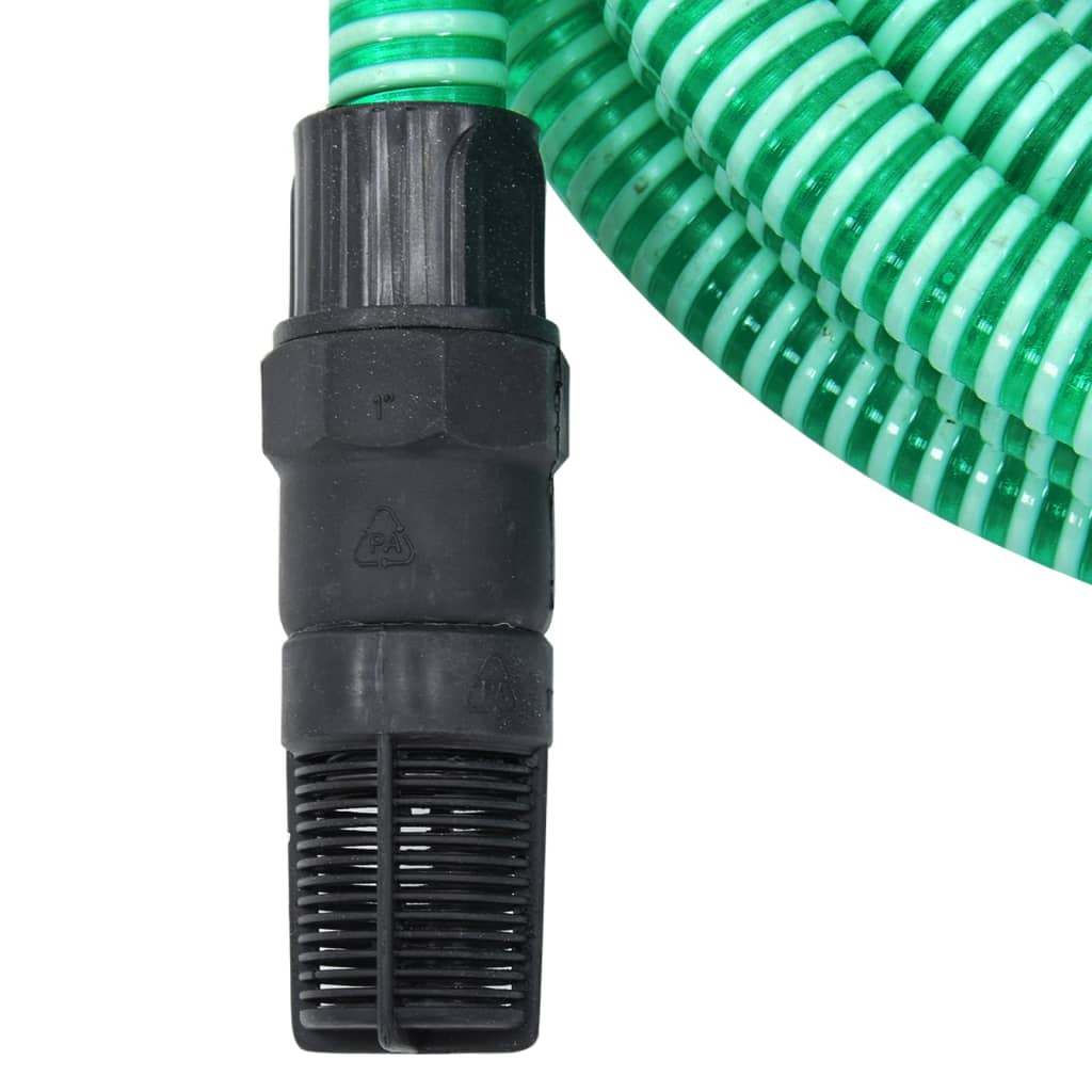 Suction Hose with PVC Connectors Green 1" 4 m PVC