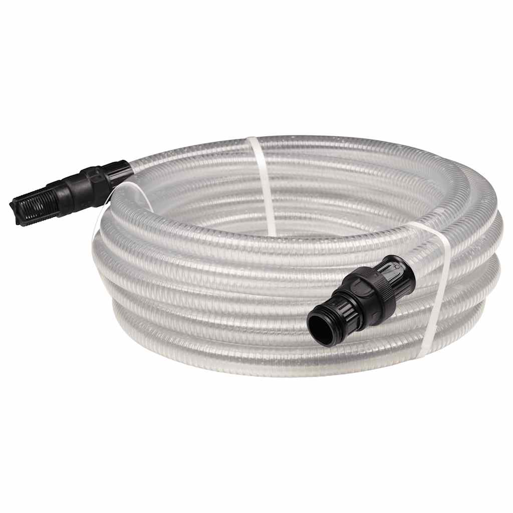 Suction Hose with PVC Connectors Transparent 1 10 m PVC