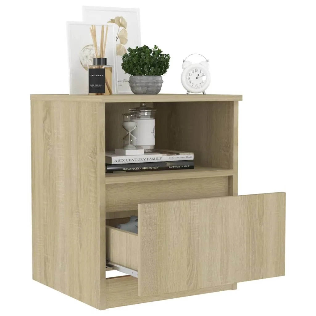 Bed Cabinet Sonoma Oak 40x40x50 cm Engineered Wood