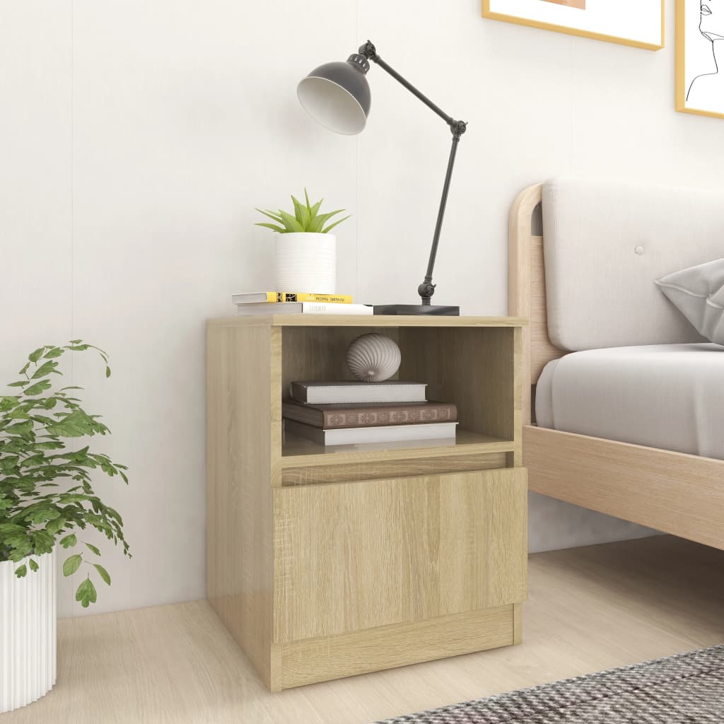 Bed Cabinet Sonoma Oak 40x40x50 cm Engineered Wood