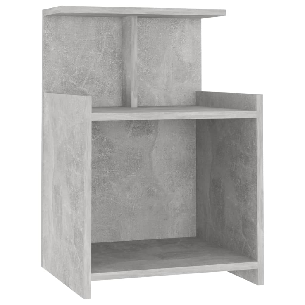 Bed Cabinet Concrete Grey 40x35x60 cm Engineered Wood