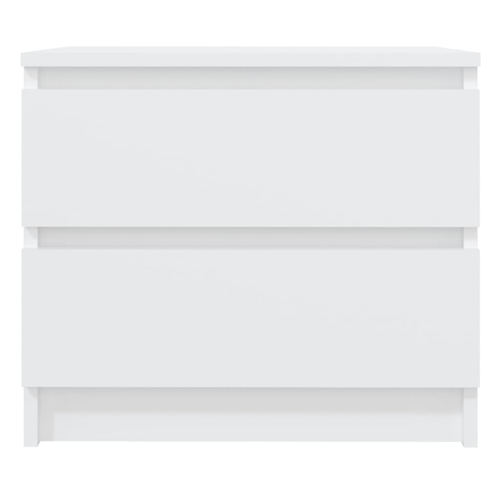 Bed Cabinets 2 pcs White 50x39x43.5 cm Engineered Wood