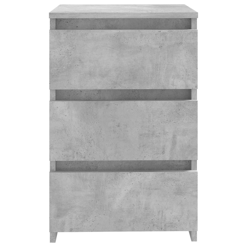 Bed Cabinet Concrete Grey 40x35x62.5 cm Engineered Wood