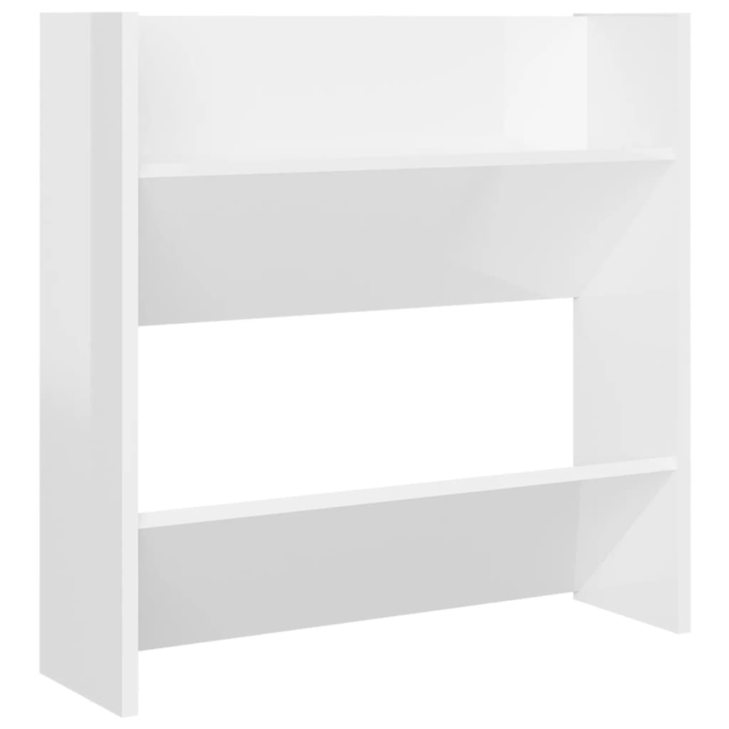 Wall Shoe Cabinets 4 pcs High Gloss White 60x18x60 cm Engineered Wood