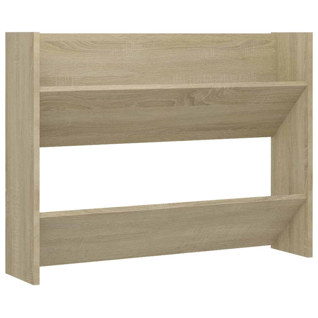 Wall Shoe Cabinet Sonoma Oak 80x18x60 cm Engineered Wood