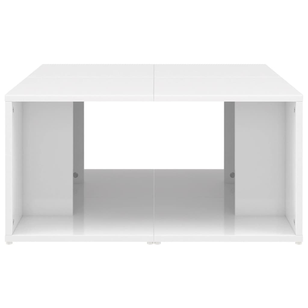 Coffee Tables 4 pcs High Gloss White 33x33x33 cm Engineered Wood