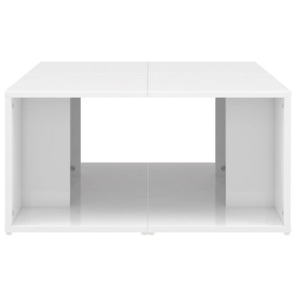 Coffee Tables 4 pcs High Gloss White 33x33x33 cm Engineered Wood