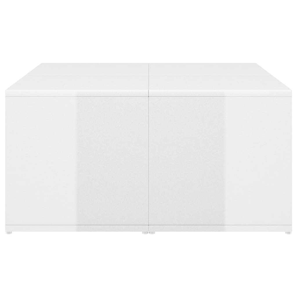 Coffee Tables 4 pcs High Gloss White 33x33x33 cm Engineered Wood