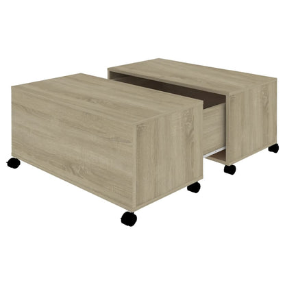 Coffee Table Sonoma Oak 75x75x38 cm Engineered Wood