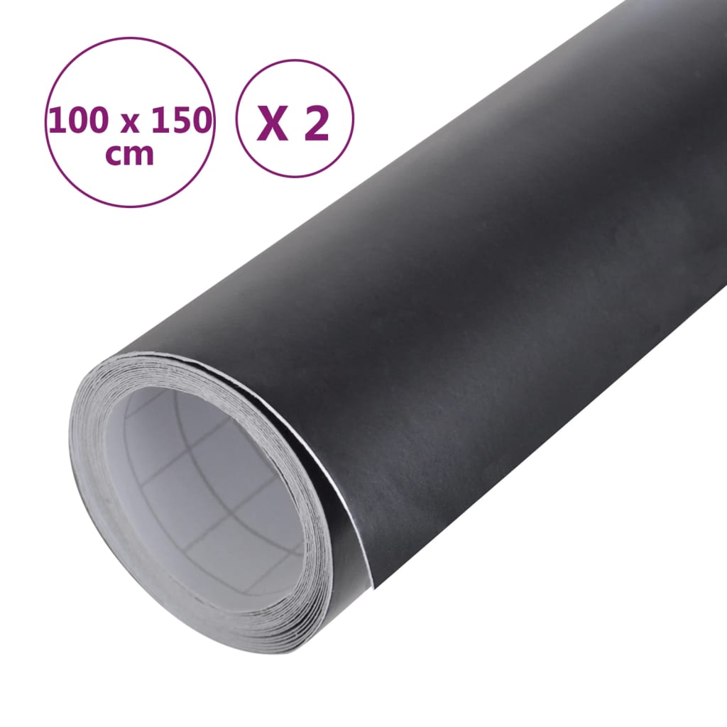 Car Films 2 pcs Matt Black 100x150 cm