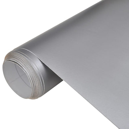 Car Films 2 pcs Matt Silver 100x150 cm+50x150 cm