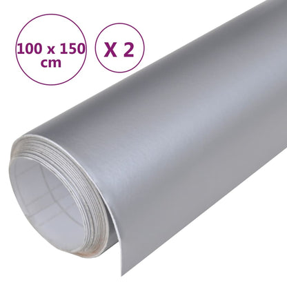 Car Films 2 pcs Matt Silver 100x150 cm