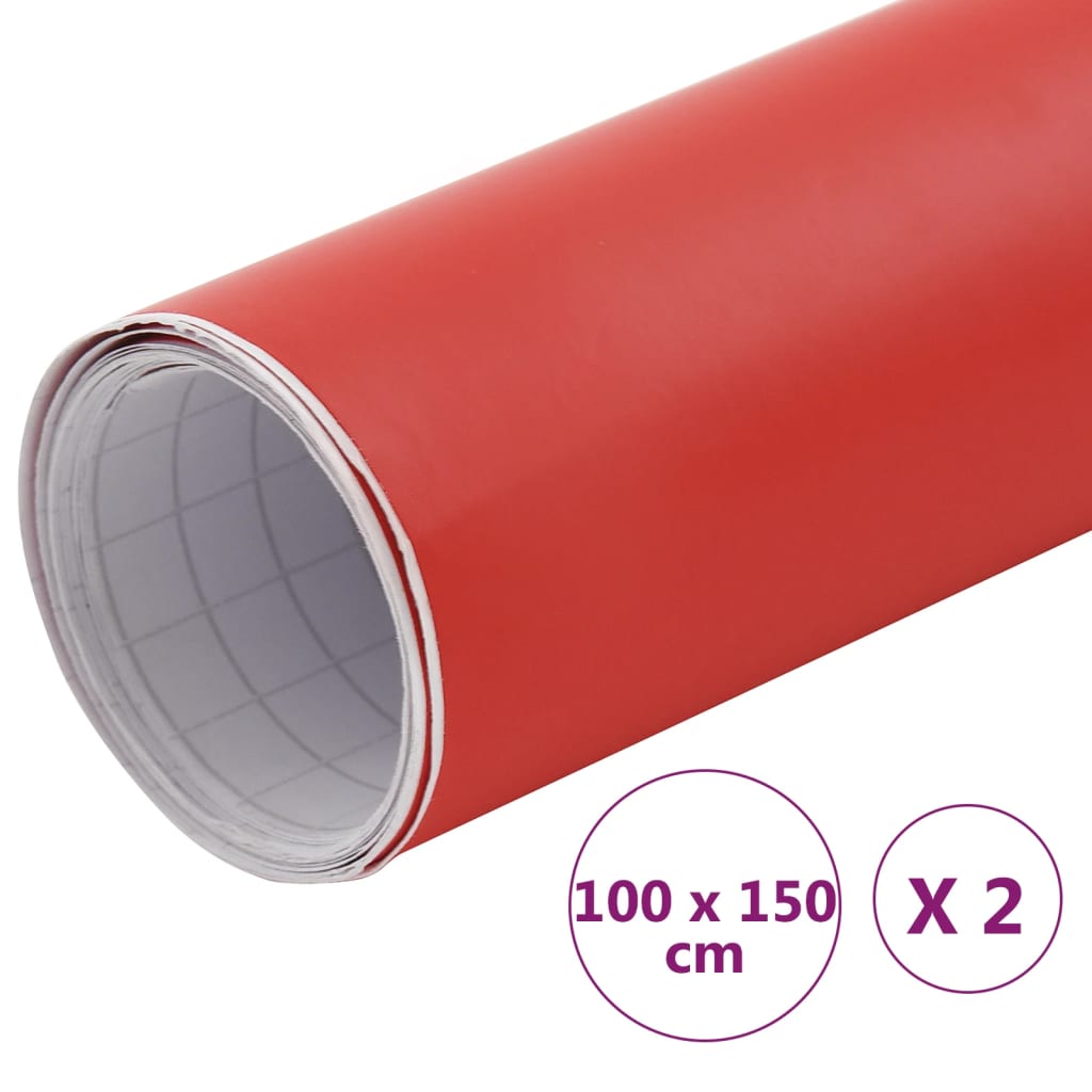 Car Films 2 pcs Matt Red 100x150 cm