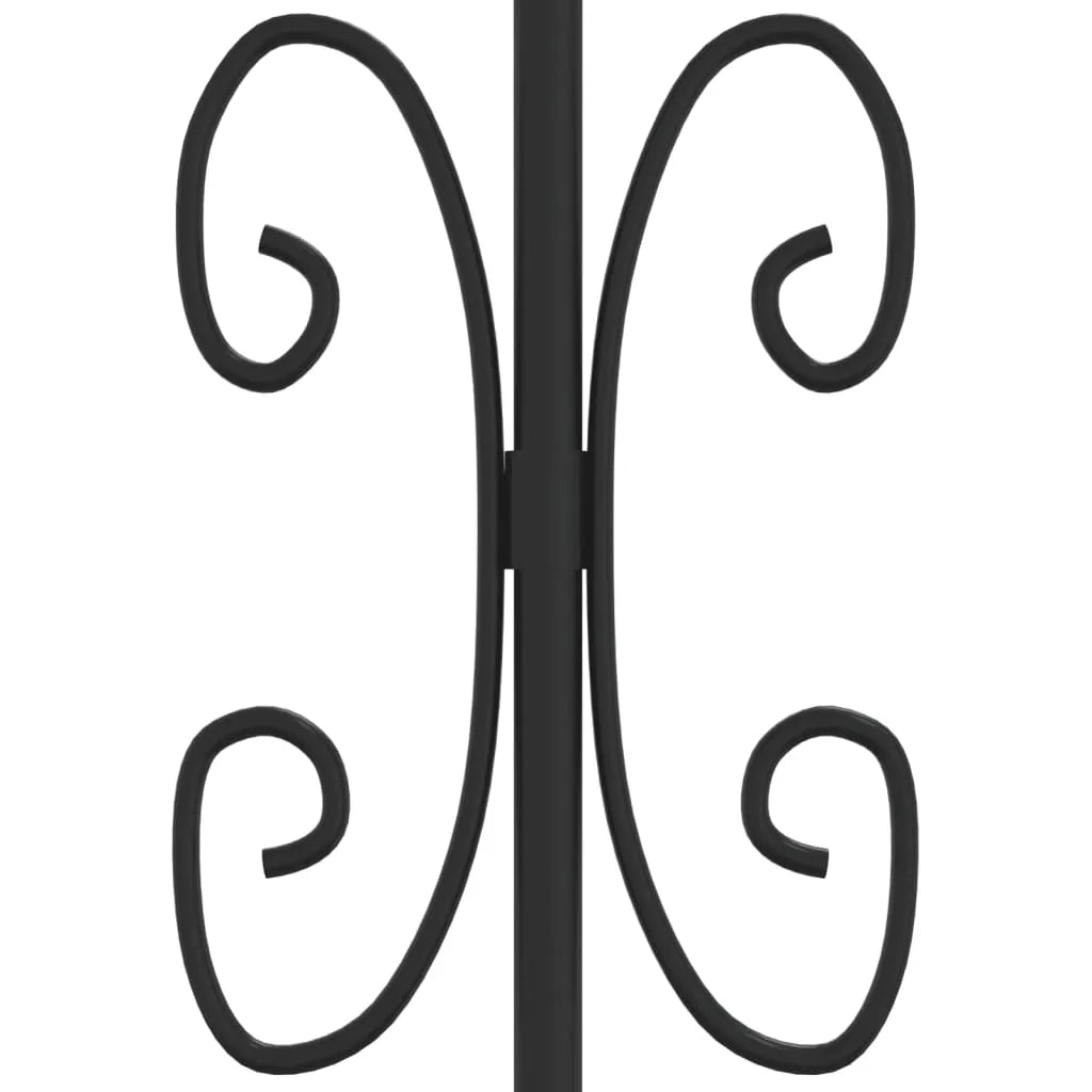 Fence Gate with Spear Top Black 103x150 cm Powder-coated Steel