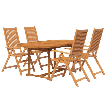 5 Piece Garden Dining Set Solid Wood Acacia