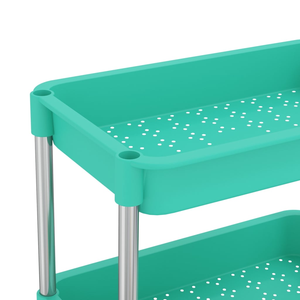 5-Tier Kitchen Trolley Turquoise 42x29x128 cm Iron and ABS