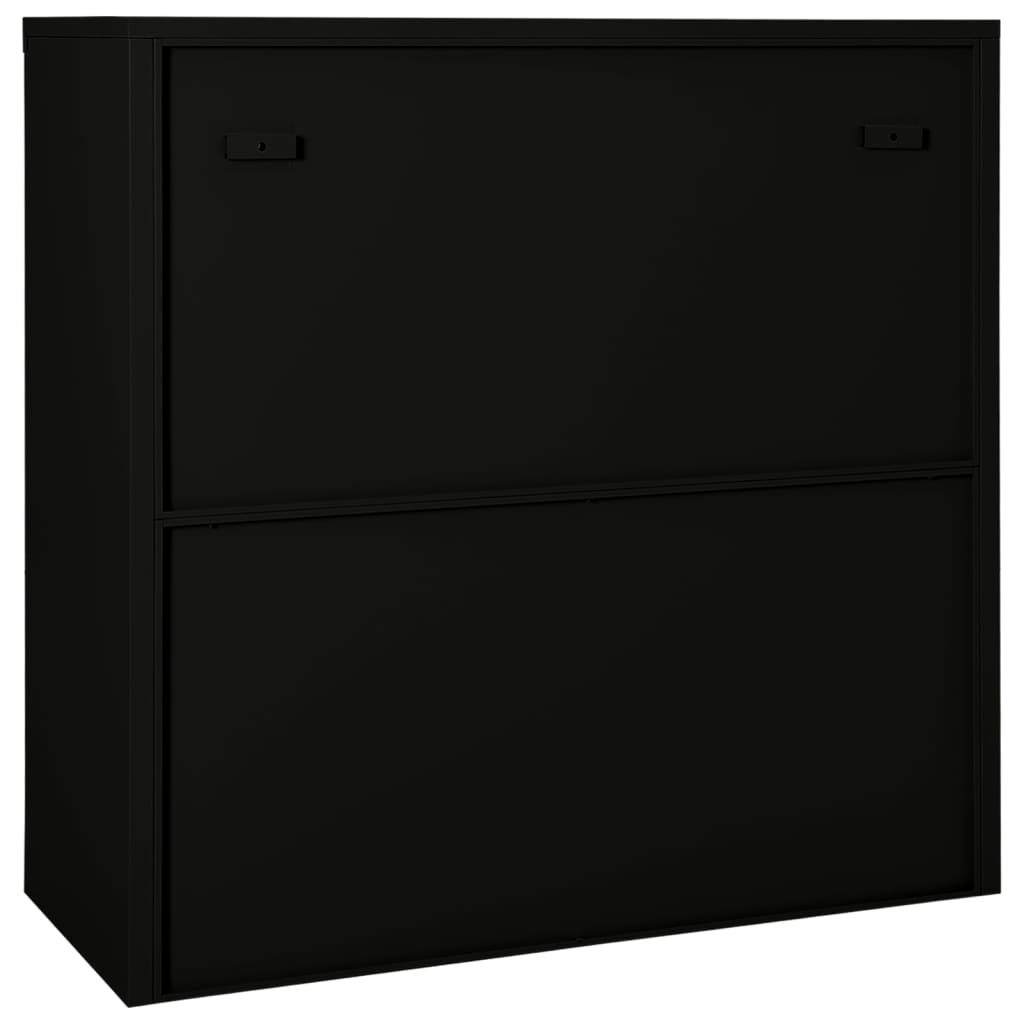 Sliding Door Cabinet Black 90x40x90 cm Steel