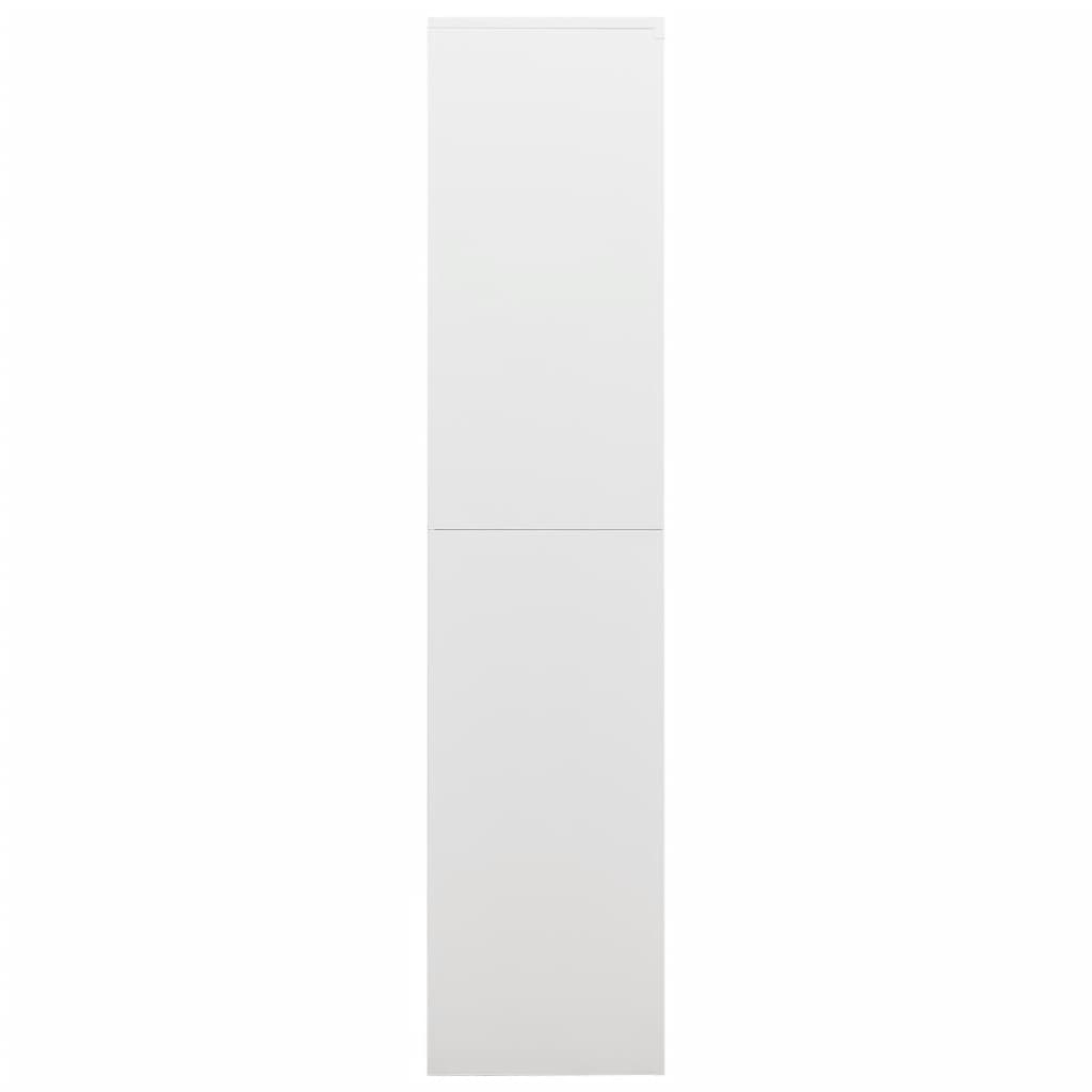 Locker Cabinet White 90x40x180 cm Steel